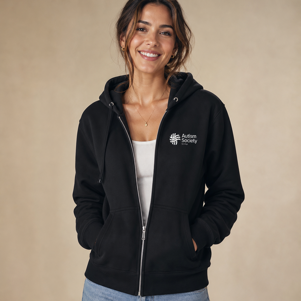 ASSD Essential Logo Zip Up Hoodie | Autism Society San Diego
