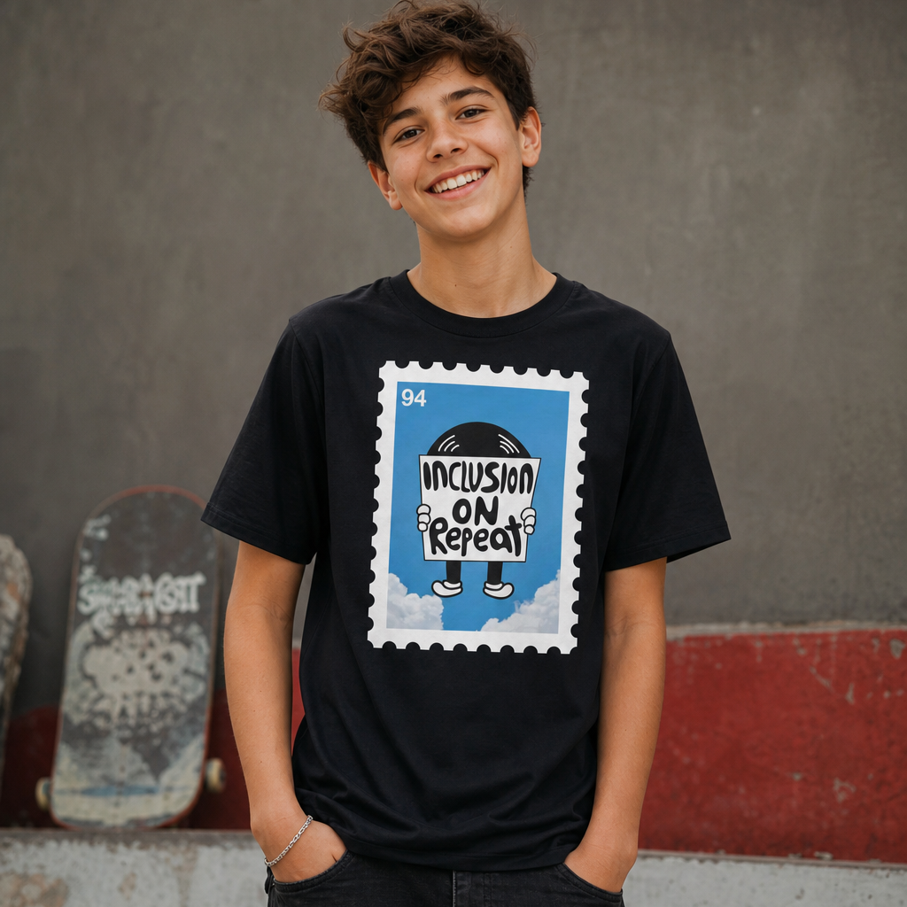 Inclusion On Repeat Youth Tee | Autism Society San Diego