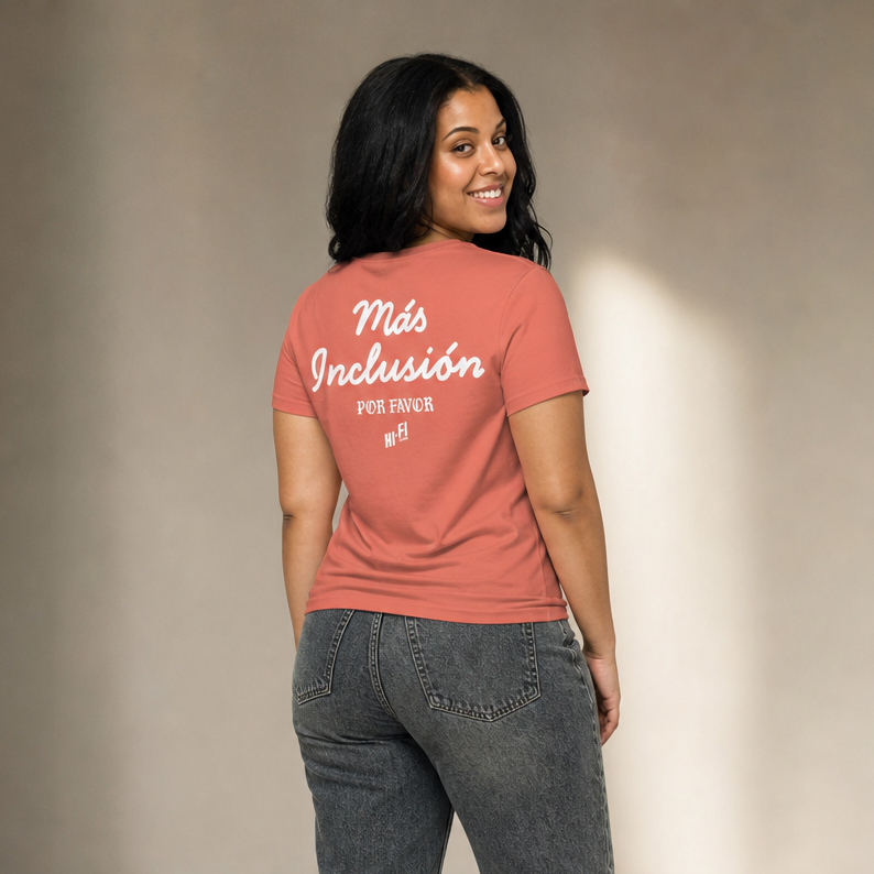 Más Inclusión Women's High-Waisted Tee | Autism Society San Diego