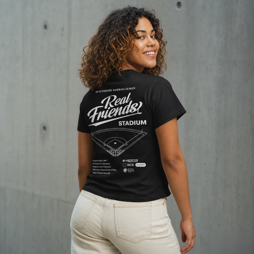 Real Friends Stadium Women's High-Waisted Tee | Autism Society San Diego