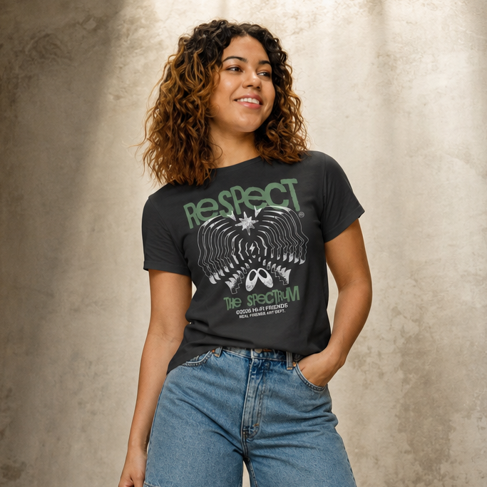 Respect The Spectrum Women's High-Waisted Tee | Autism Society San Diego