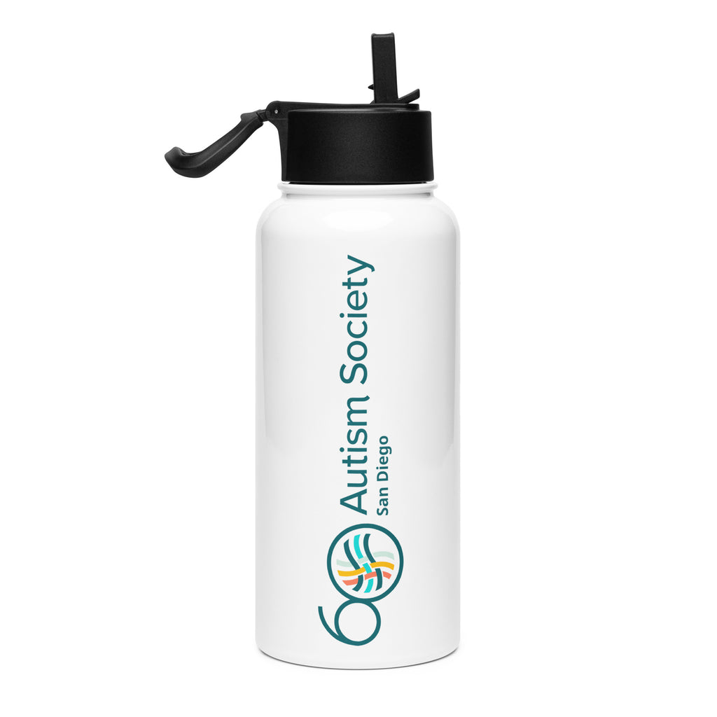 ASSD 60th Logo Stainless Steel Water Bottle | Autism Society San Diego