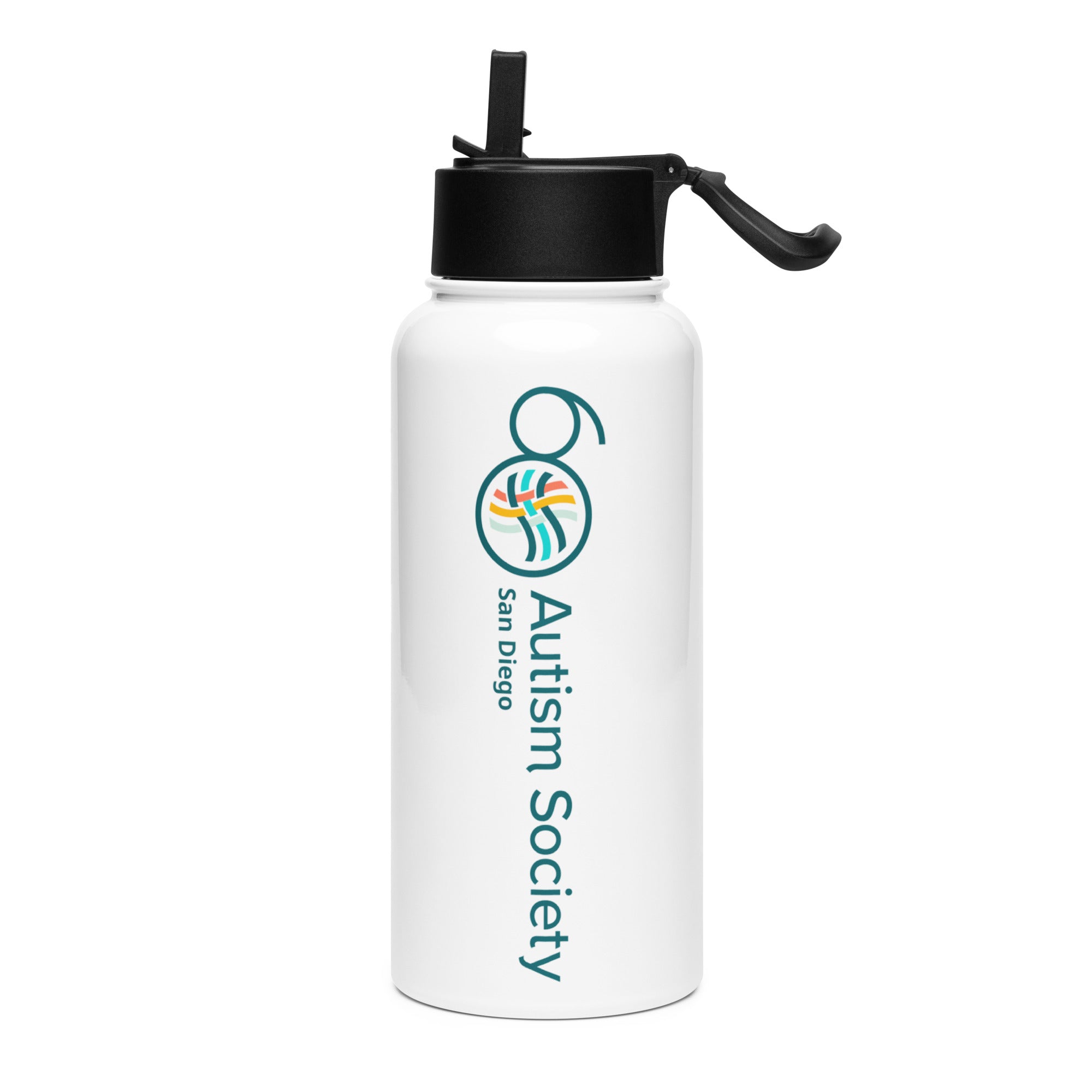 ASSD 60th Logo Stainless Steel Water Bottle | Autism Society San Diego