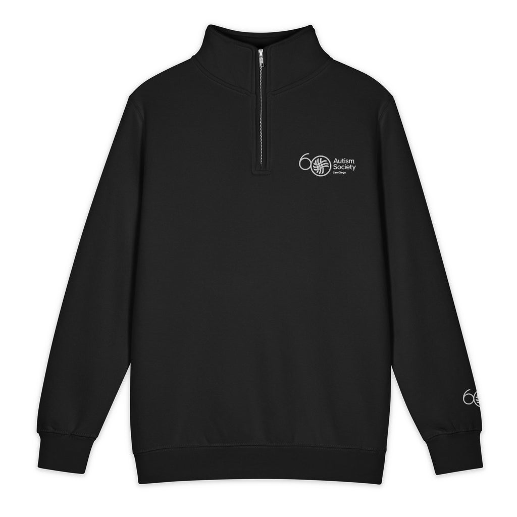 ASSD 60th Logo Unisex 1/4 Zip Sweatshirt | Autism Society San Diego