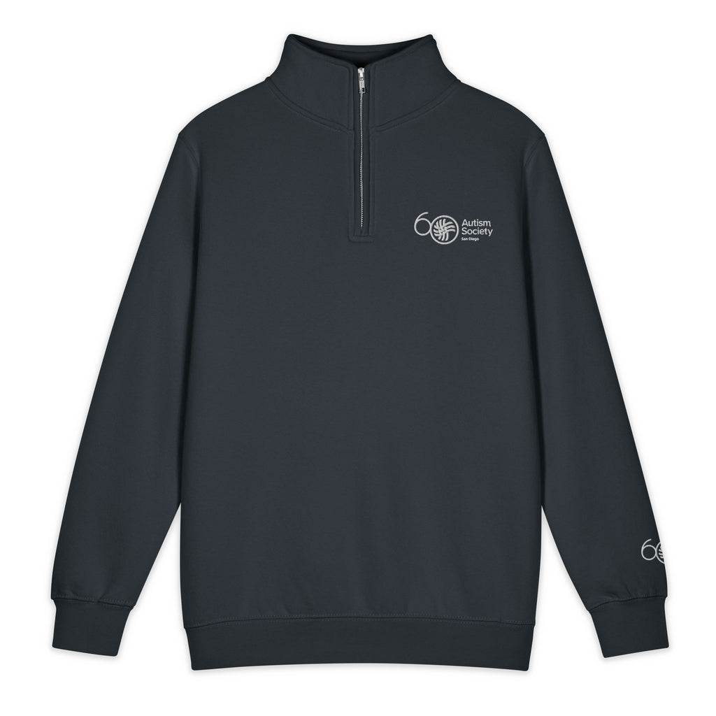 ASSD 60th Logo Unisex 1/4 Zip Sweatshirt | Autism Society San Diego