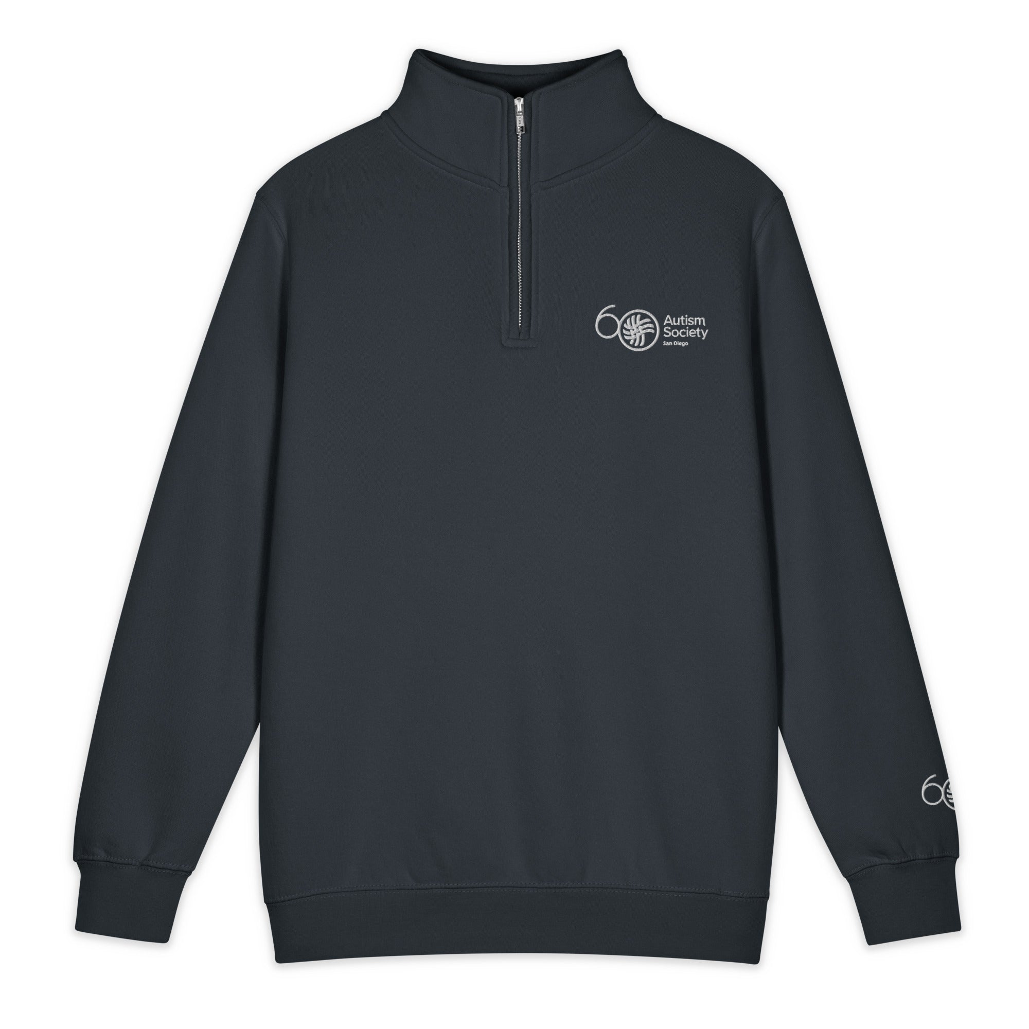 ASSD 60th Logo Unisex 1/4 Zip Sweatshirt | Autism Society San Diego