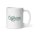 ASSD 60th Logo White Mug | Autism Society San Diego