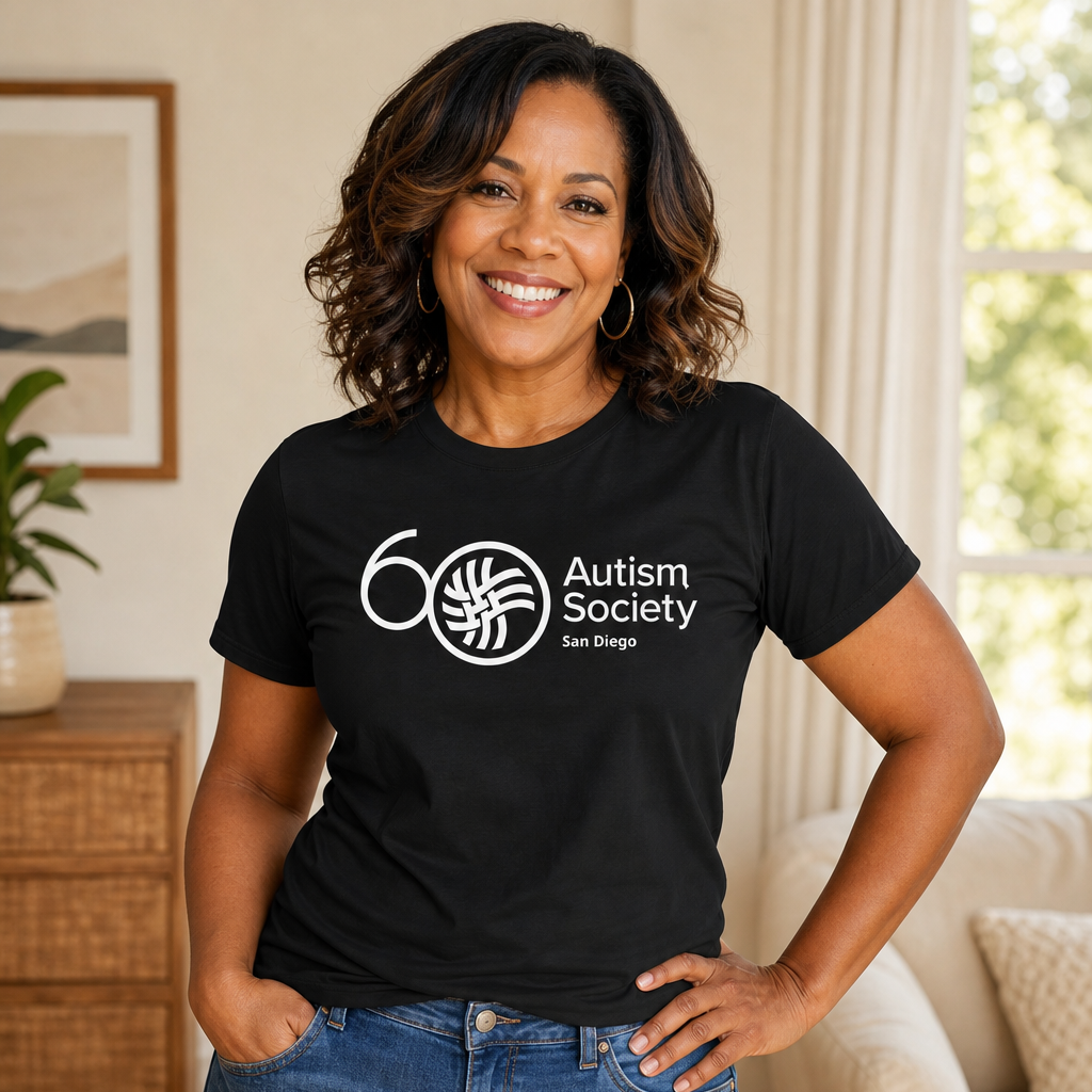 ASSD 60th Logo Women's High-Waisted Tee | Autism Society San Diego