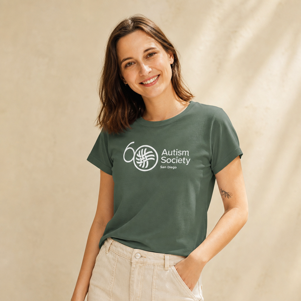 ASSD 60th Logo Women's High-Waisted Tee | Autism Society San Diego