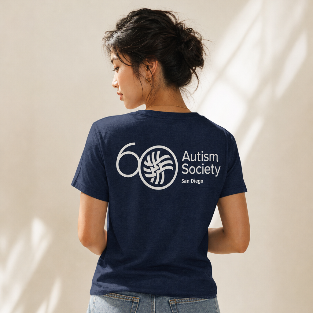 ASSD 60th Logo Women's V-neck Tee | Autism Society San Diego
