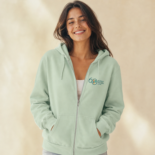 ASSD 60th Logo Zip Up Hoodie | Autism Society San Diego