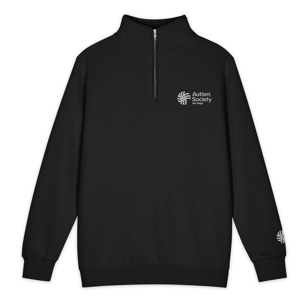 ASSD Essential Logo Unisex 1/4 Zip Sweatshirt | Autism Society San Diego