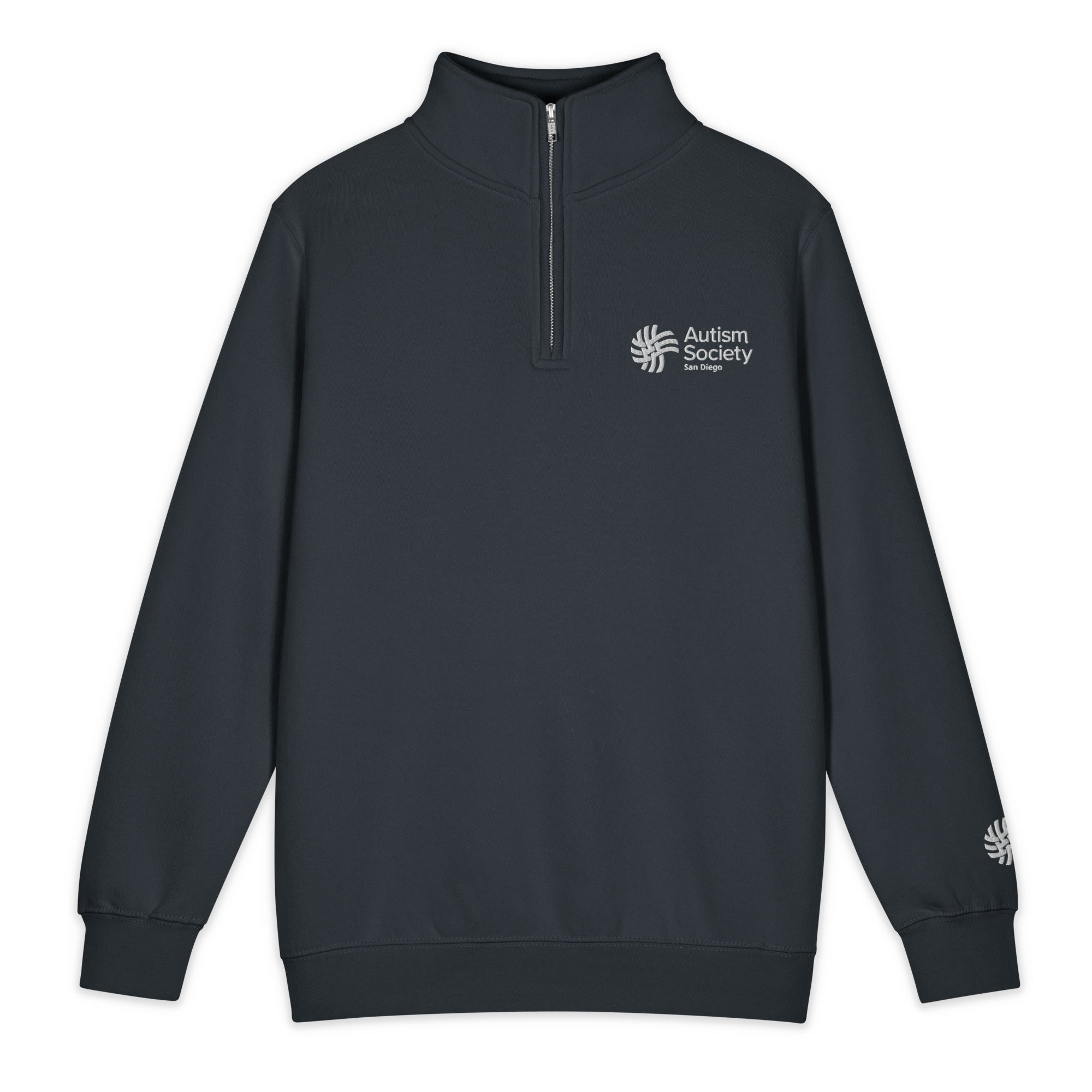 ASSD Essential Logo Unisex 1/4 Zip Sweatshirt | Autism Society San Diego