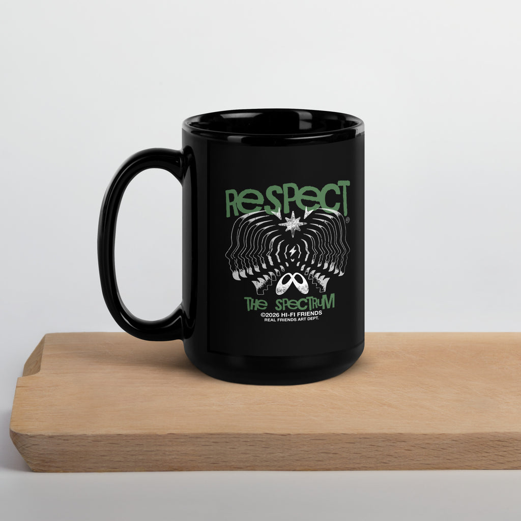 Respect The Spectrum Black Mug 15oz | Autism Society San Diego
