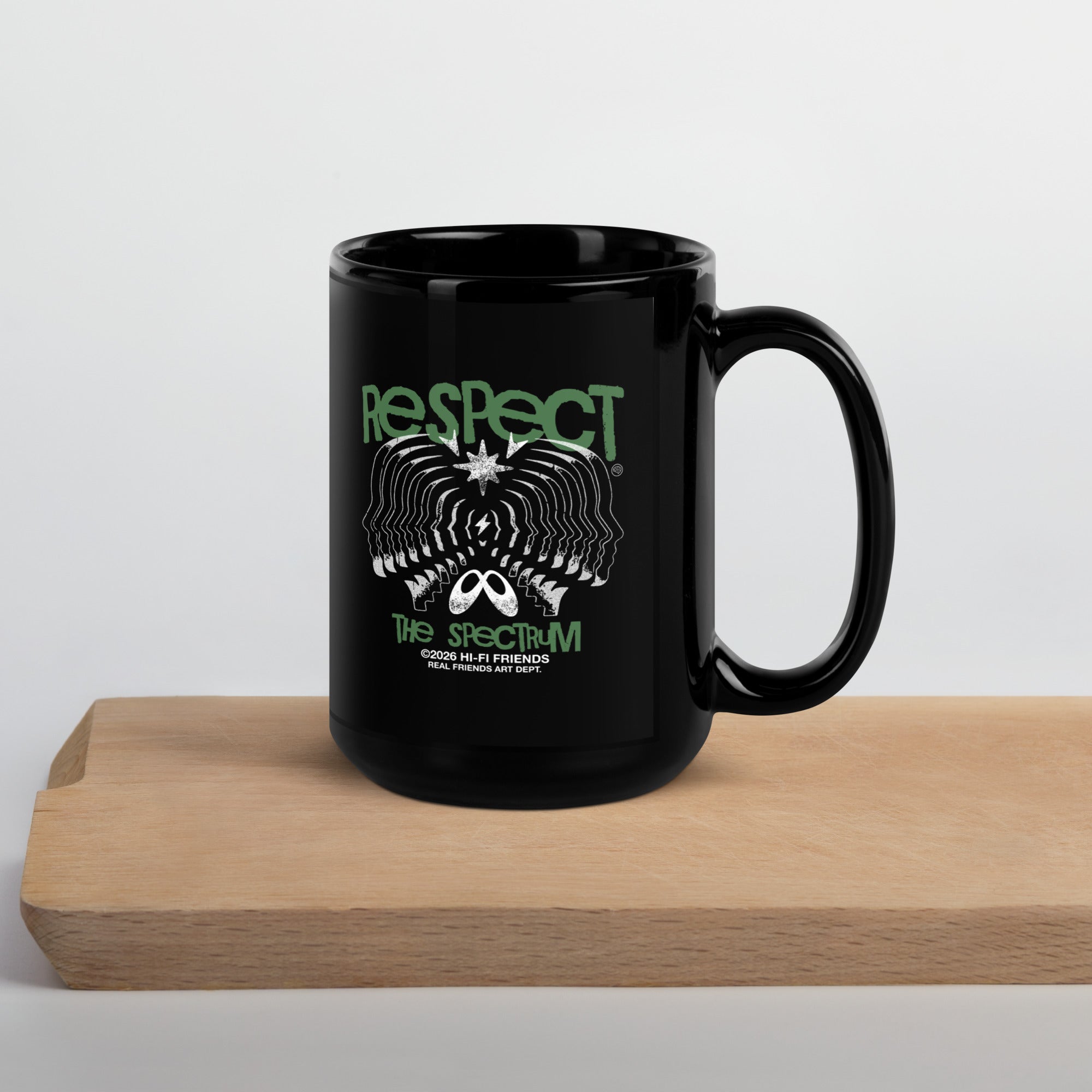 Respect The Spectrum Black Mug 15oz | Autism Society San Diego