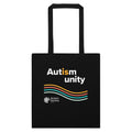 Autism Is Unity Cotton Tote Bag in Black | Autism Society San Diego