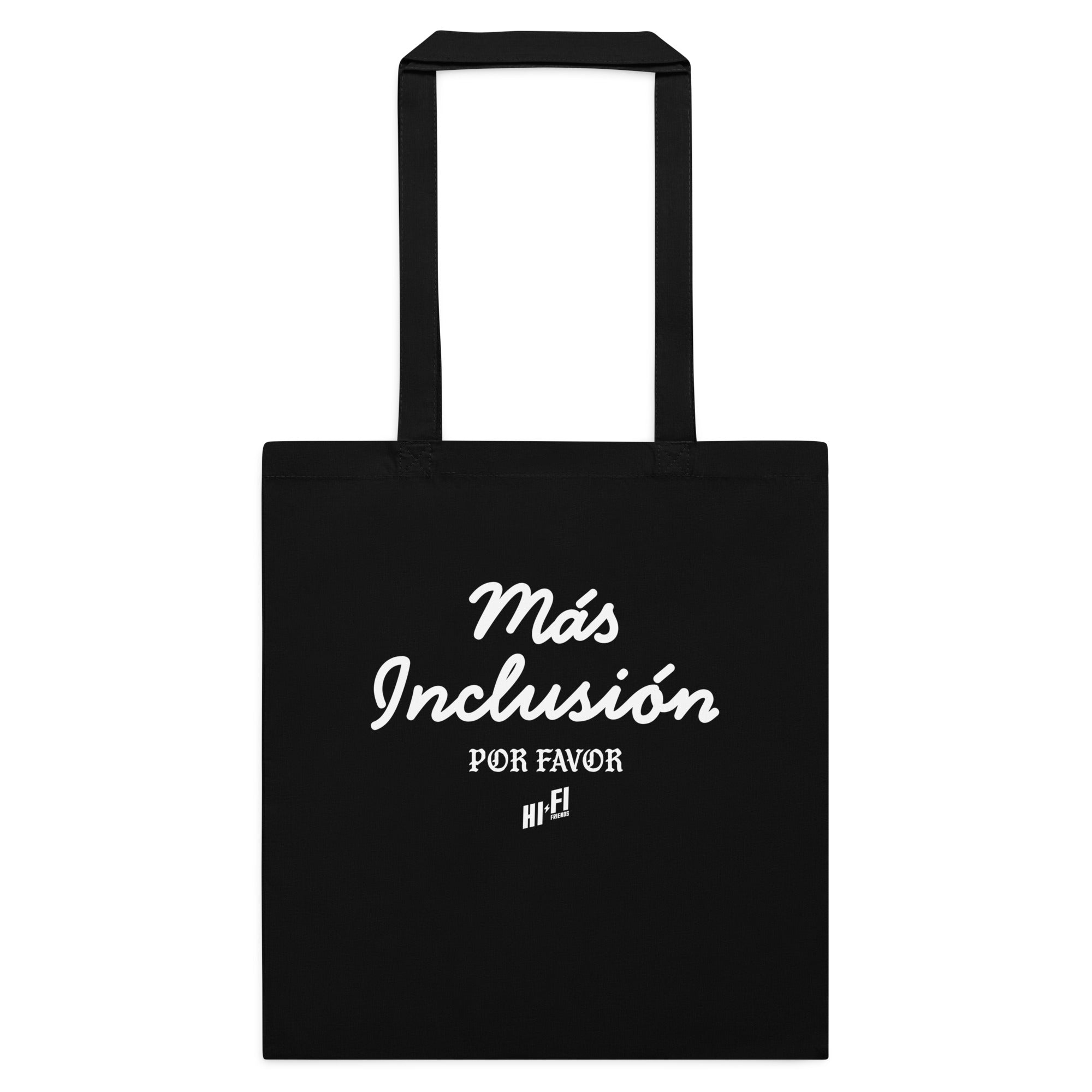 Más Inclusión Cotton Tote Bag in Black | Autism Society San Diego