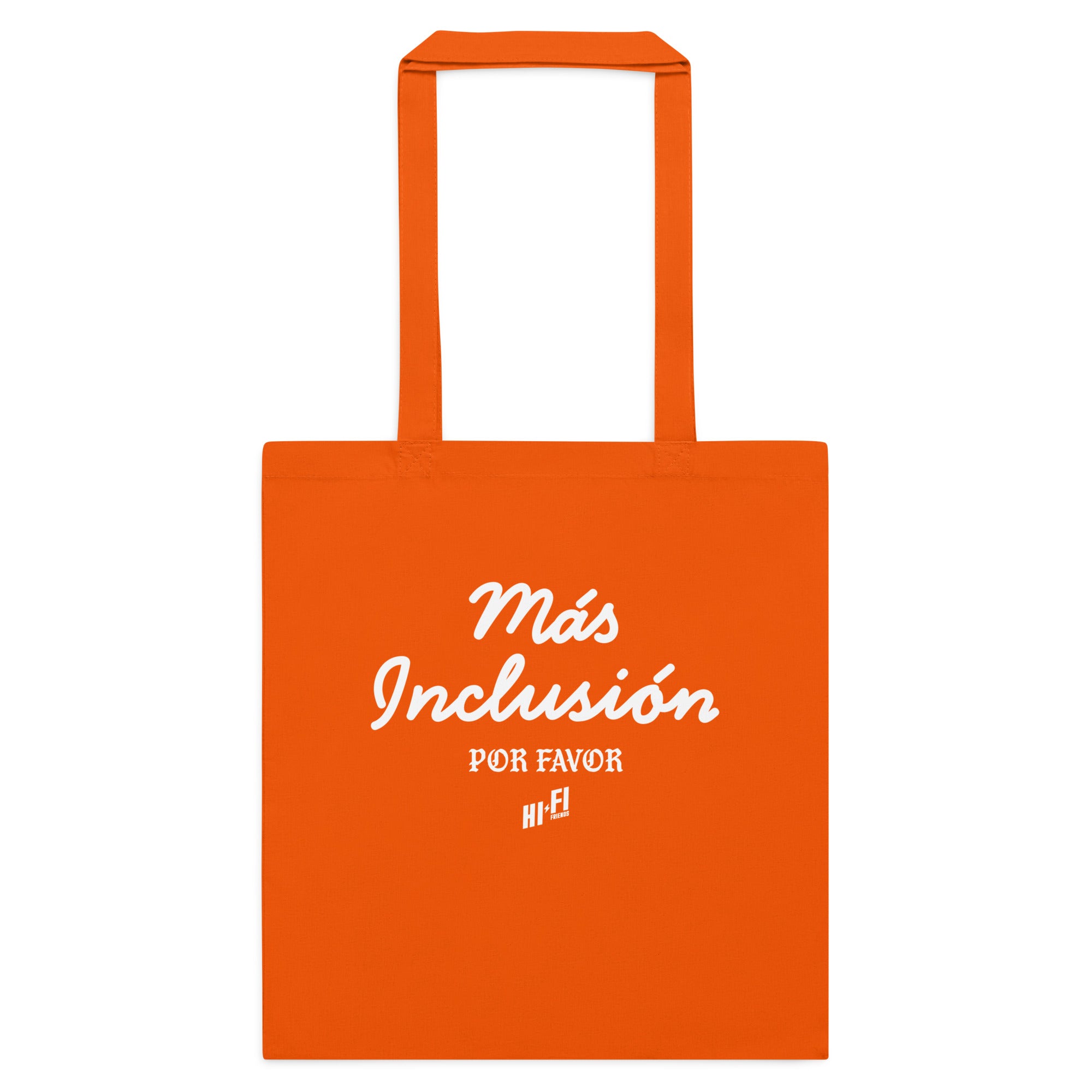 Más Inclusión Cotton Tote Bag in Orange | Autism Society San Diego