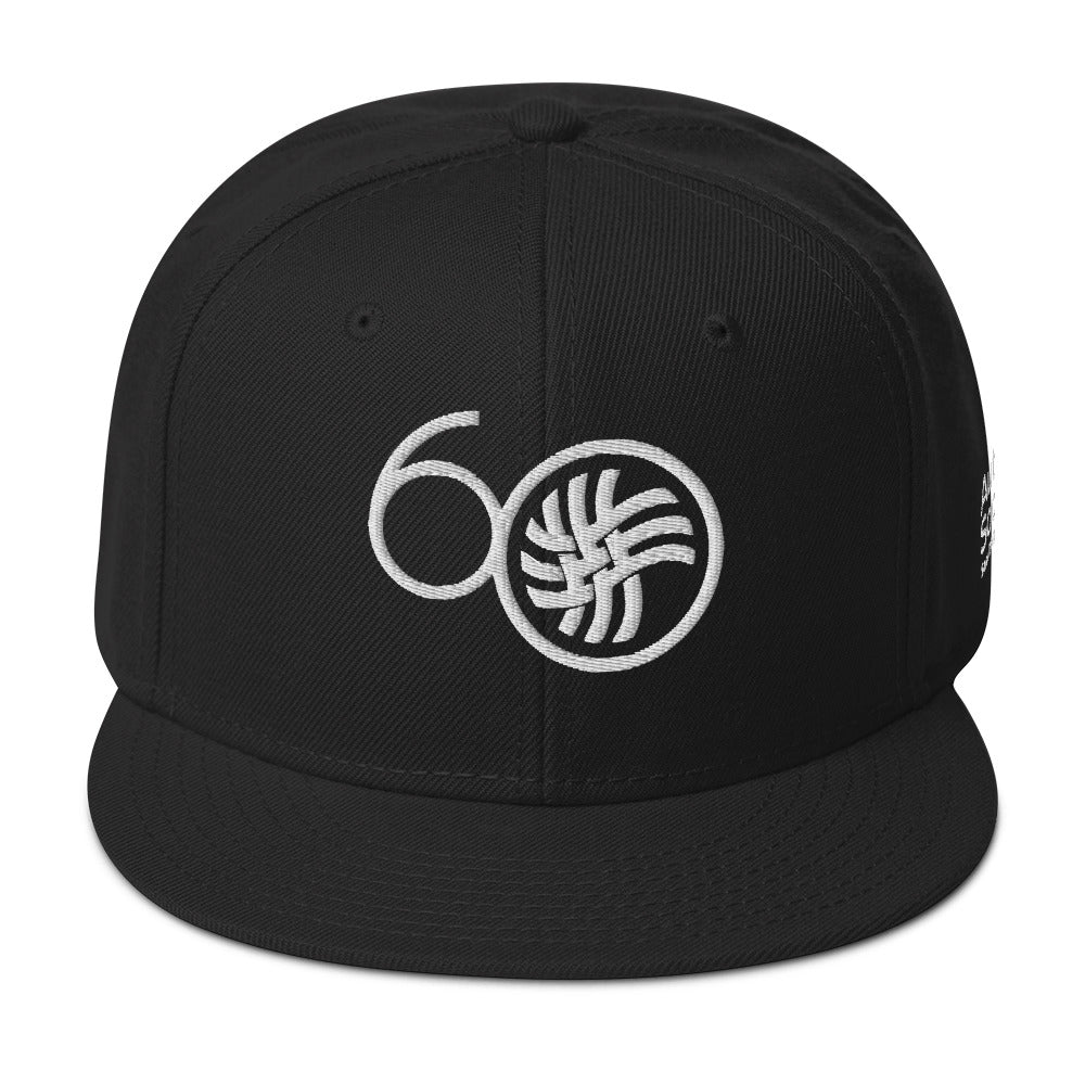 ASSD 60th Logo Adult Snapback Hat in Black | Autism Society San Diego