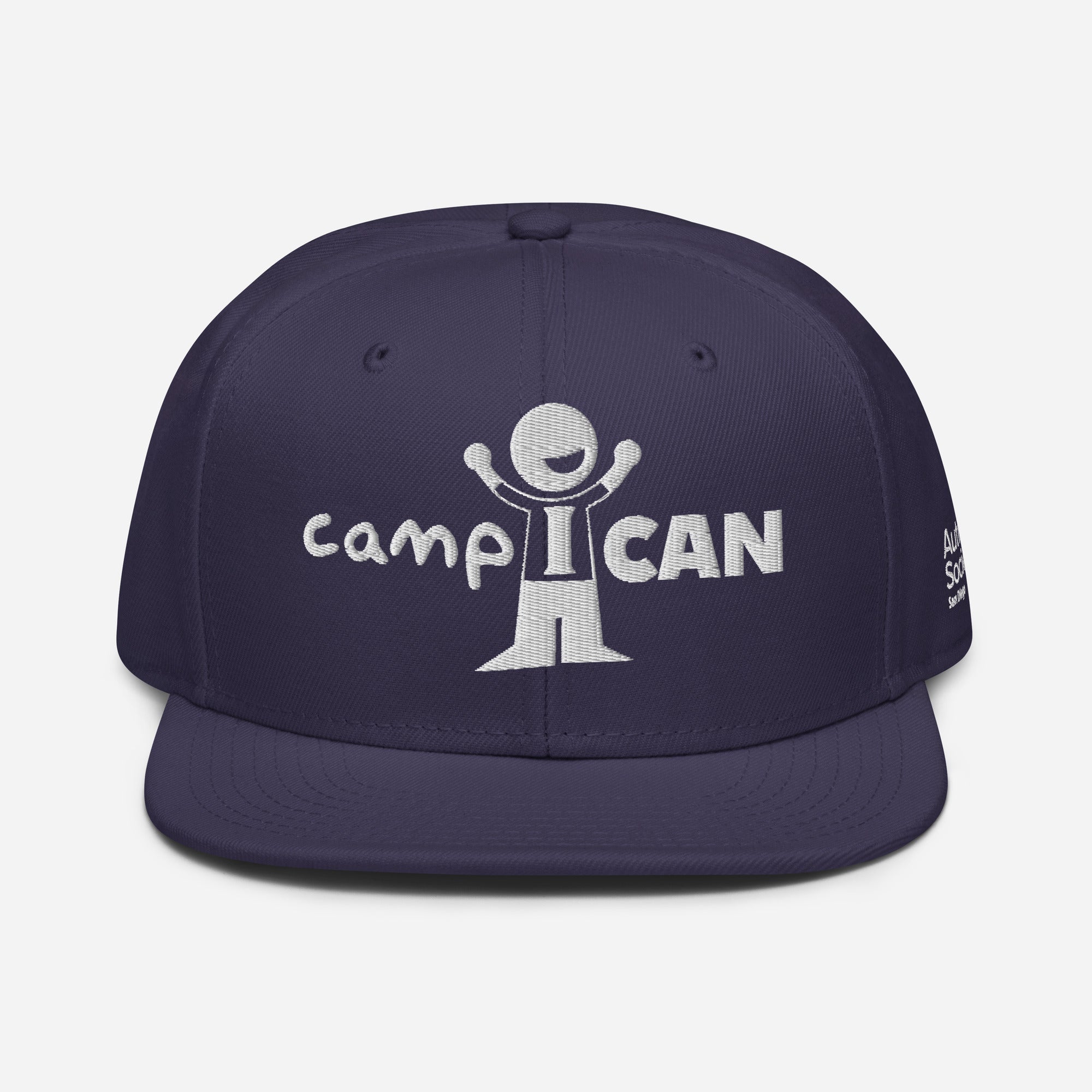 Camp I Can Snapback Hat in Navy | Autism Society San Diego