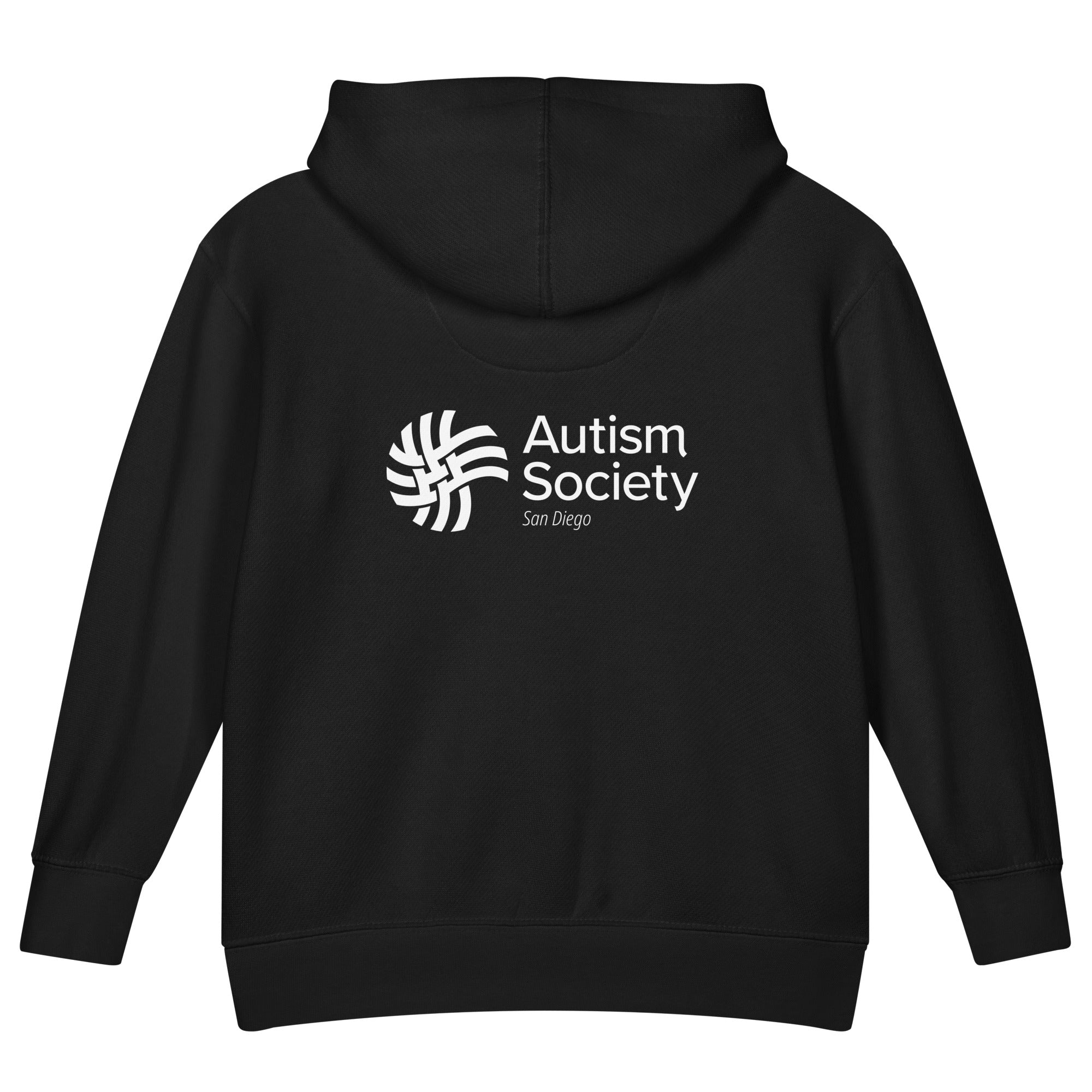 ASSD Essential Logo Toddler Hoodie in Black | Autism Society San Diego