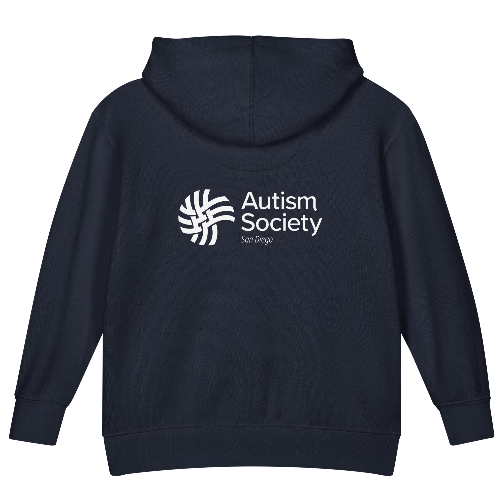ASSD Essential Logo Toddler Hoodie in Navy | Autism Society San Diego