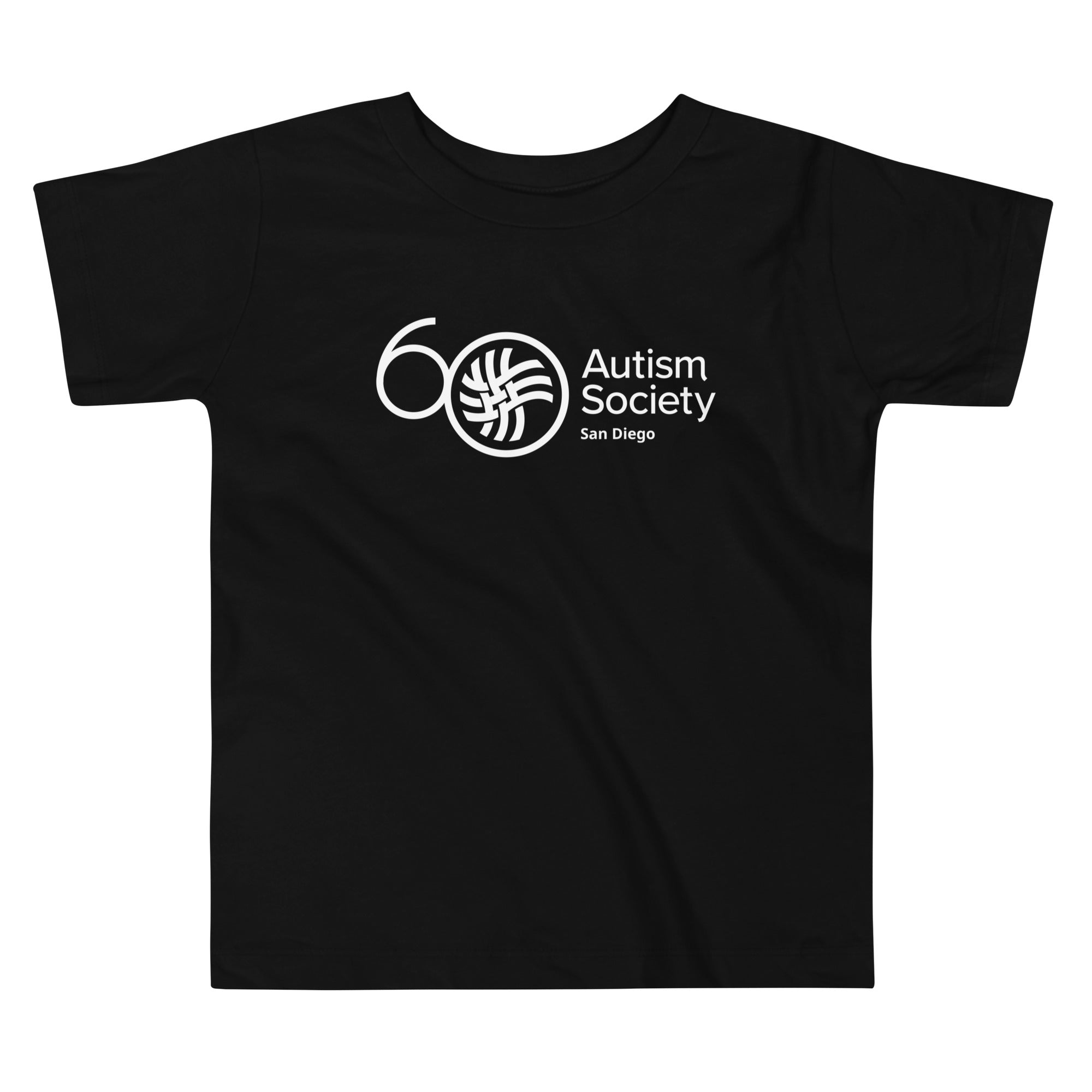 ASSD 60th Logo Toddler Tee in Black | Autism Society San Diego
