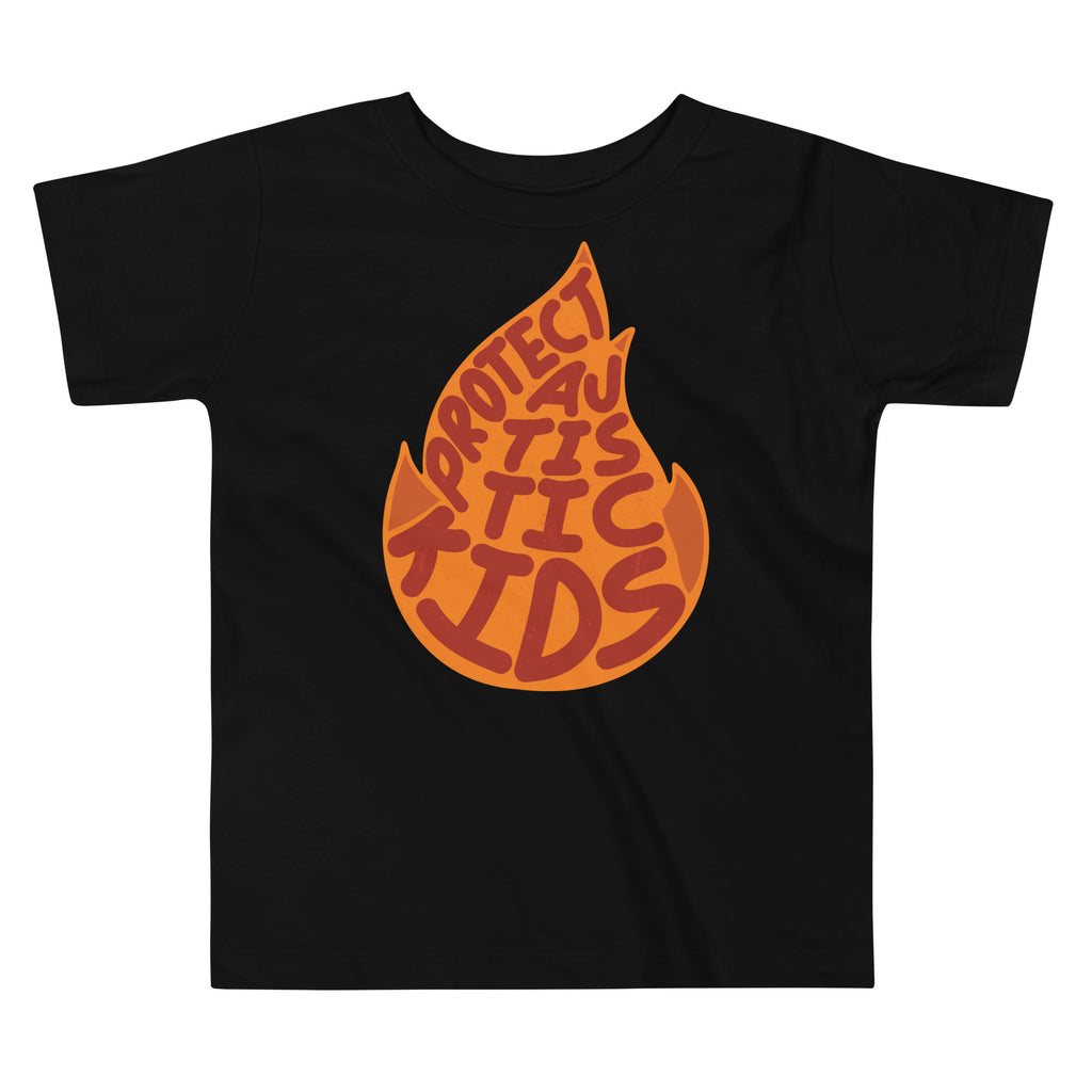 Protect Autistic Kids Toddler Tee in Black | Autism Society San Diego