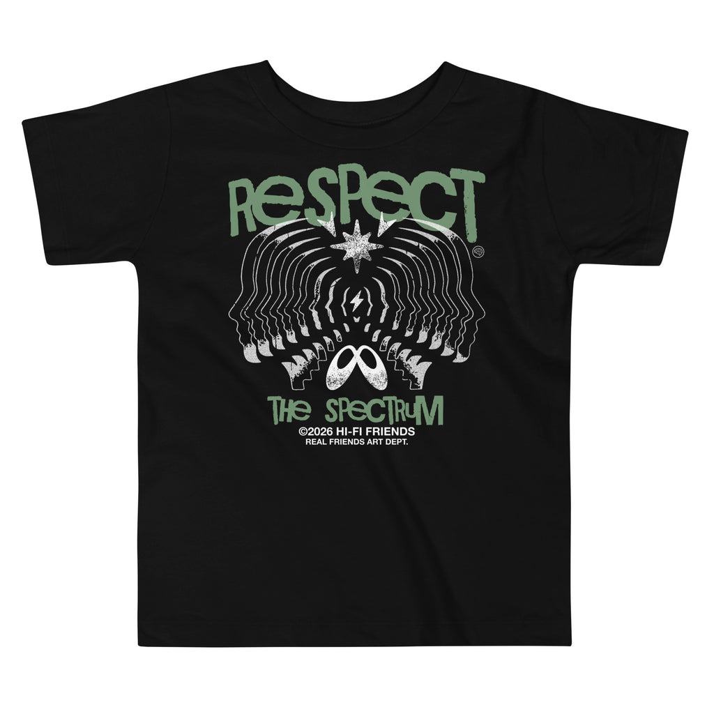 Respect The Spectrum Toddler Tee in Black | Autism Society San Diego