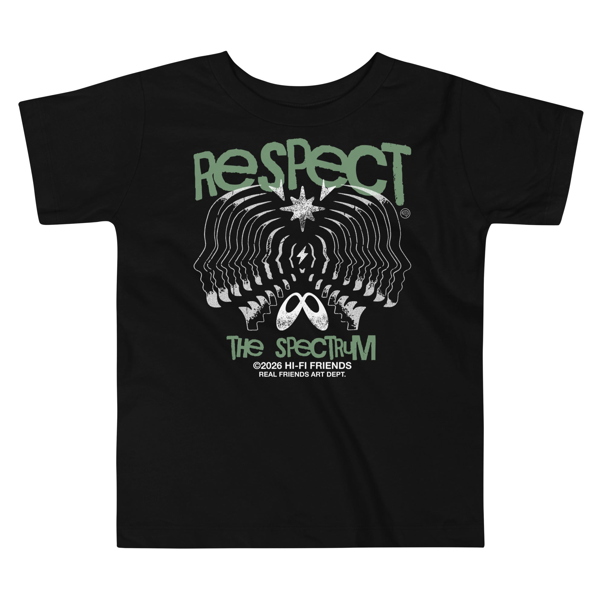 Respect The Spectrum Toddler Tee in Black | Autism Society San Diego