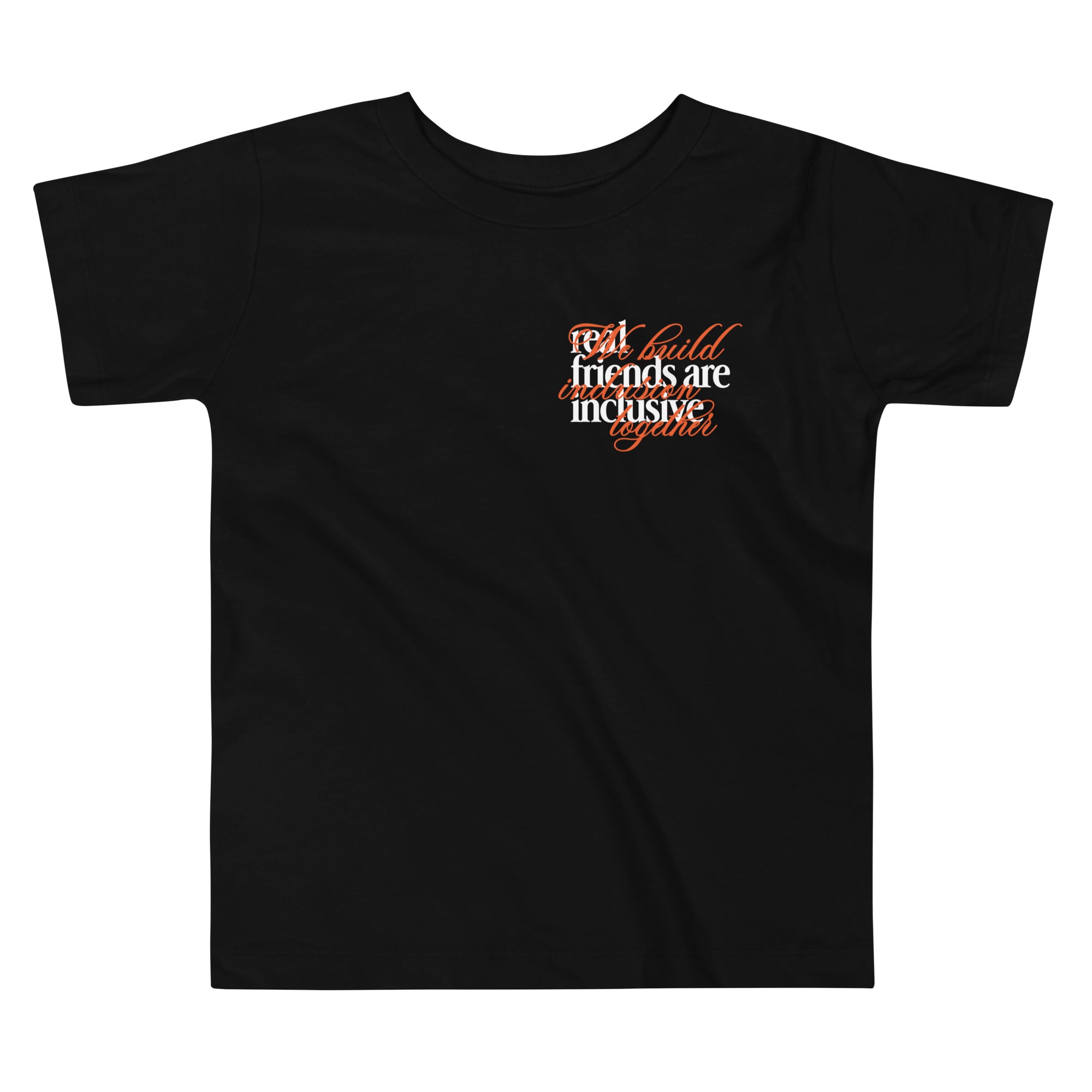 We Build Inclusion Together Toddler Tee in Black | Autism Society San Diego