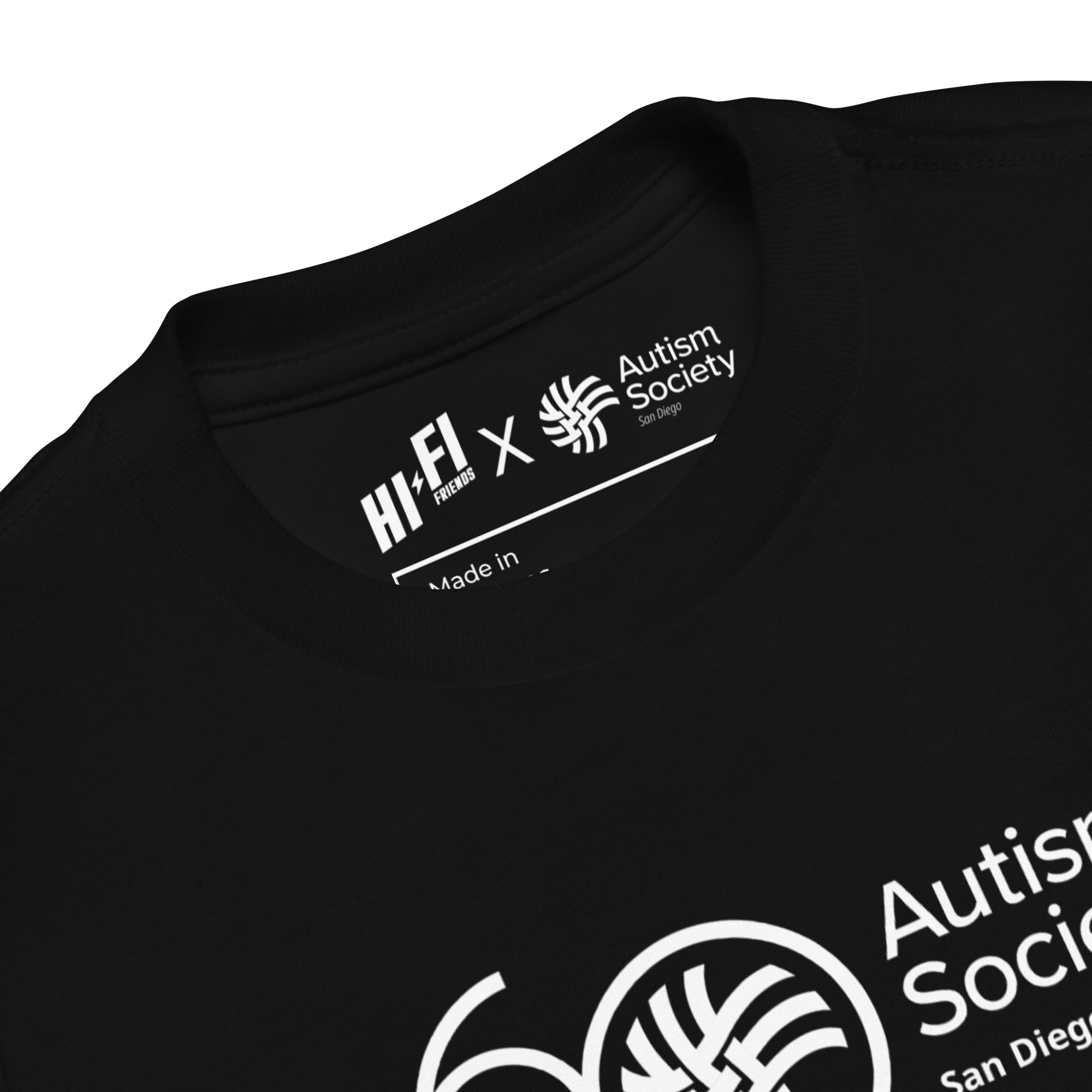 ASSD 60th Logo Toddler Tee in Black | Autism Society San Diego