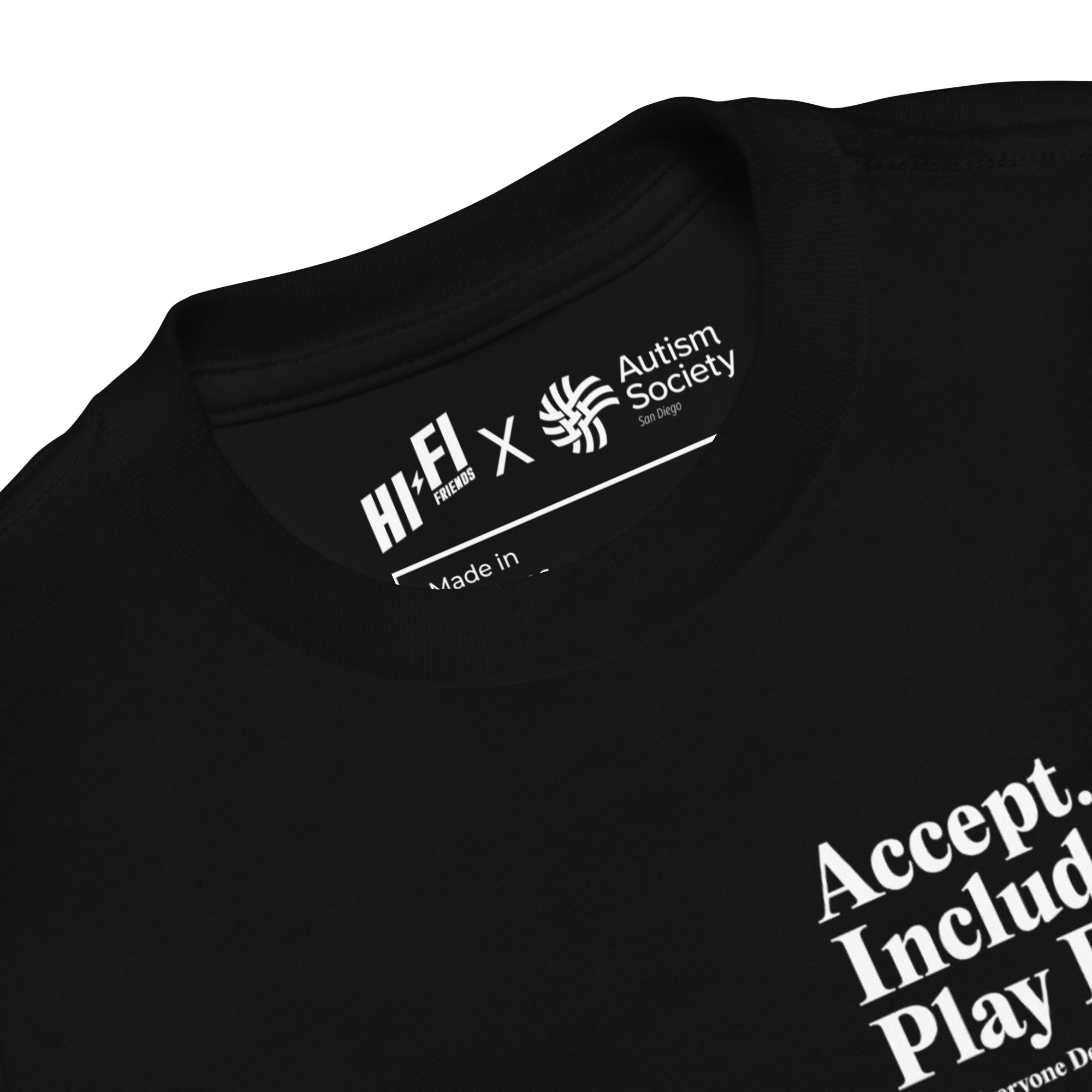 Real Friends Stadium Toddler Tee in Black | Autism Society San Diego