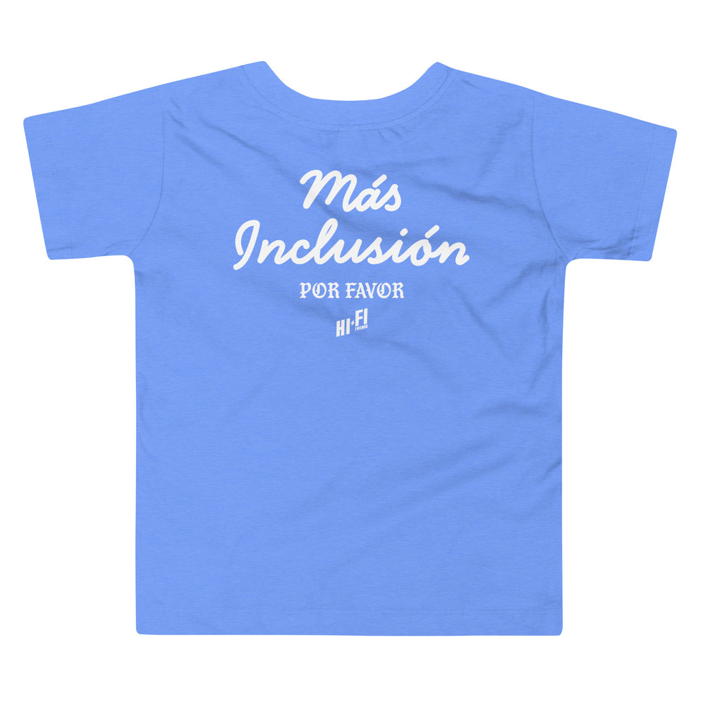 Más Inclusión Toddler Tee in Heather Columbia Blue | Autism Society San Diego