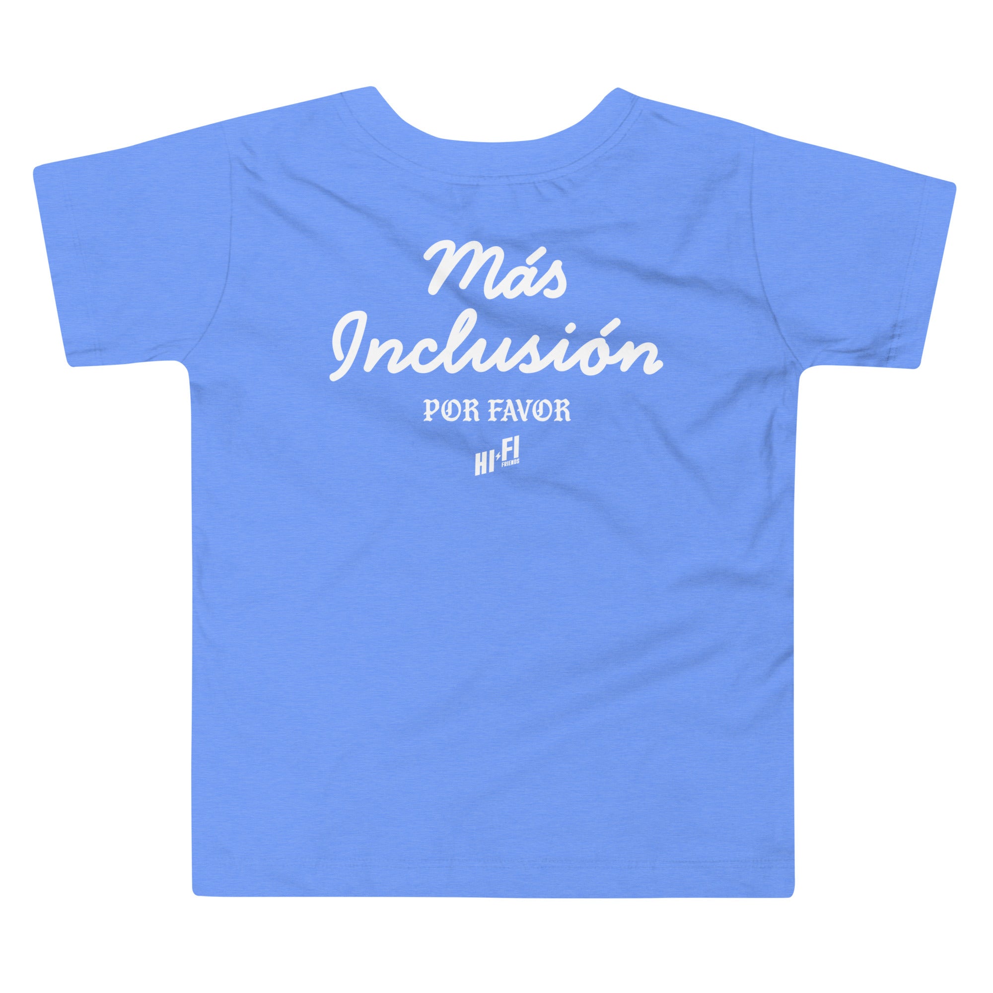 Más Inclusión Toddler Tee in Heather Columbia Blue | Autism Society San Diego