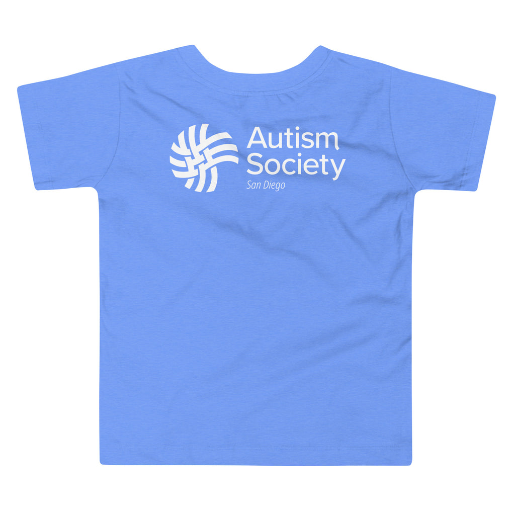 Camp I Can Toddler Tee in Heather Columbia Blue | Autism Society San Diego
