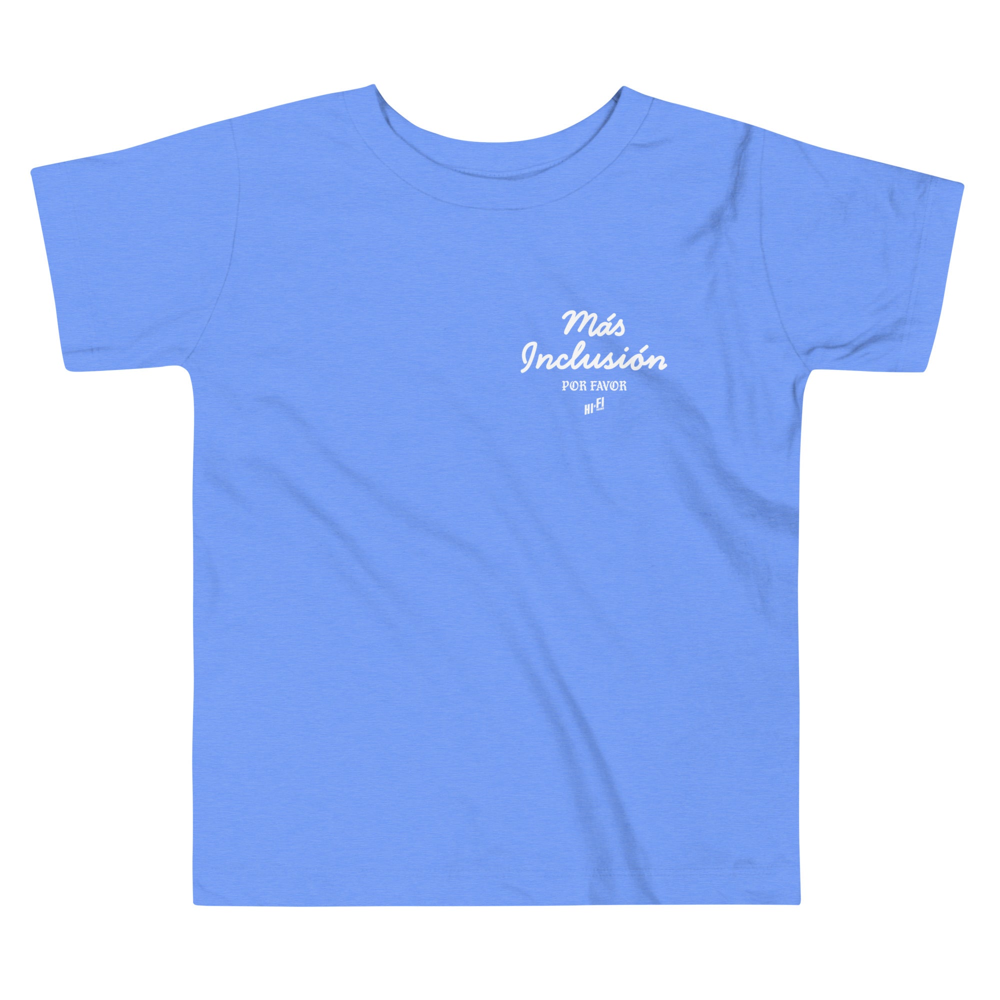 Más Inclusión Toddler Tee in Heather Columbia Blue | Autism Society San Diego