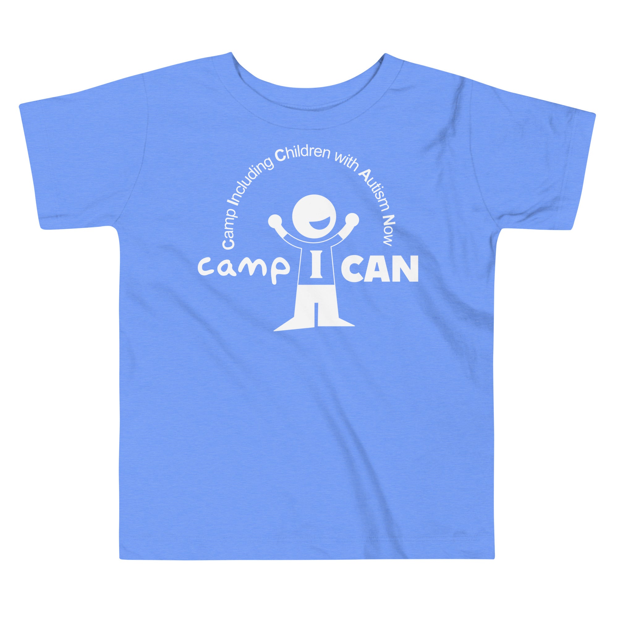 Camp I Can Toddler Tee in Heather Columbia Blue | Autism Society San Diego
