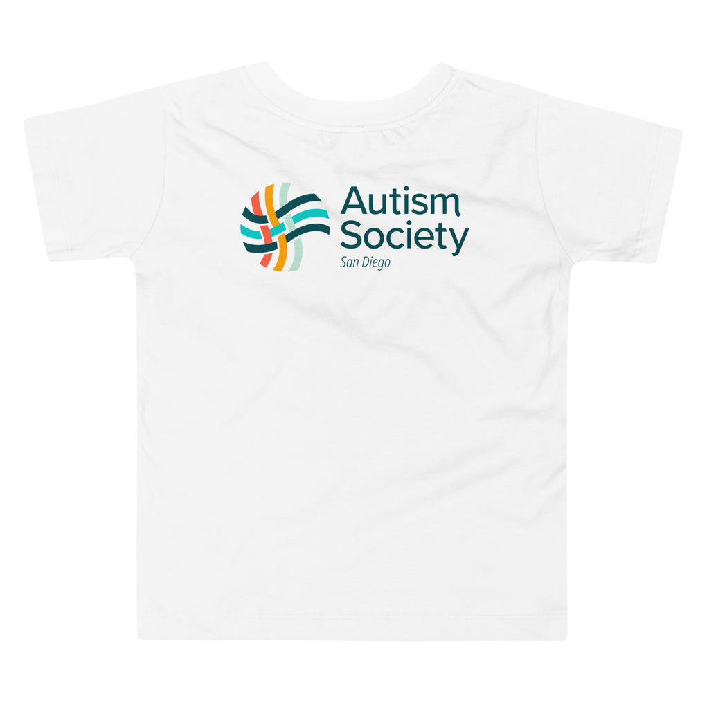 Family Camp Toddler Tee in White | Autism Society San Diego