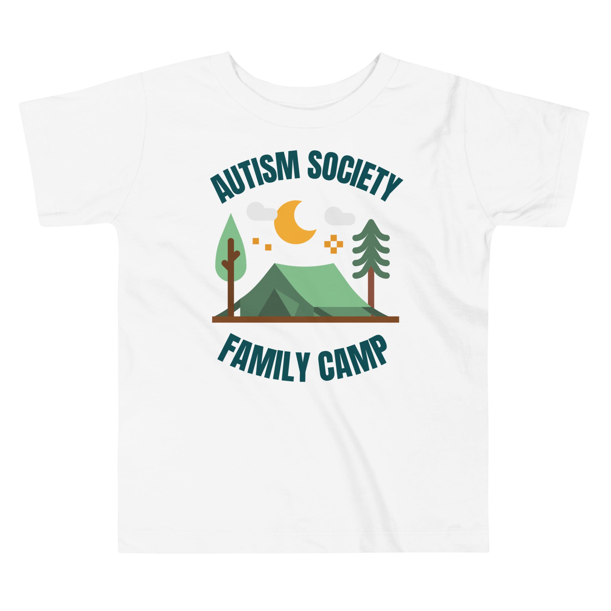 Family Camp Toddler Tee in White | Autism Society San Diego