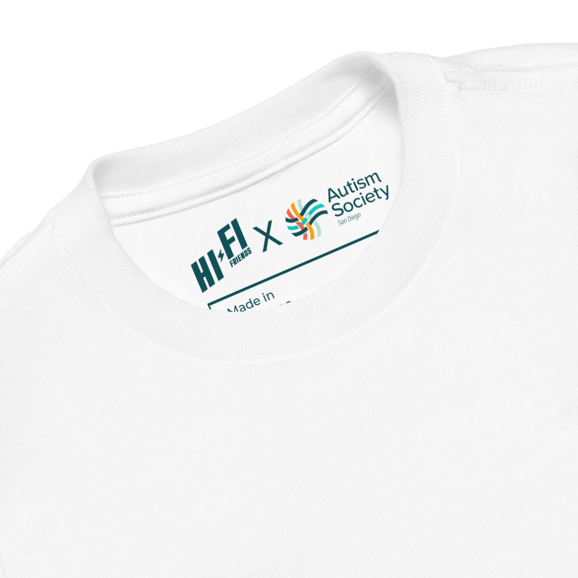ASSD 60th Logo Toddler Tee in White | Autism Society San Diego
