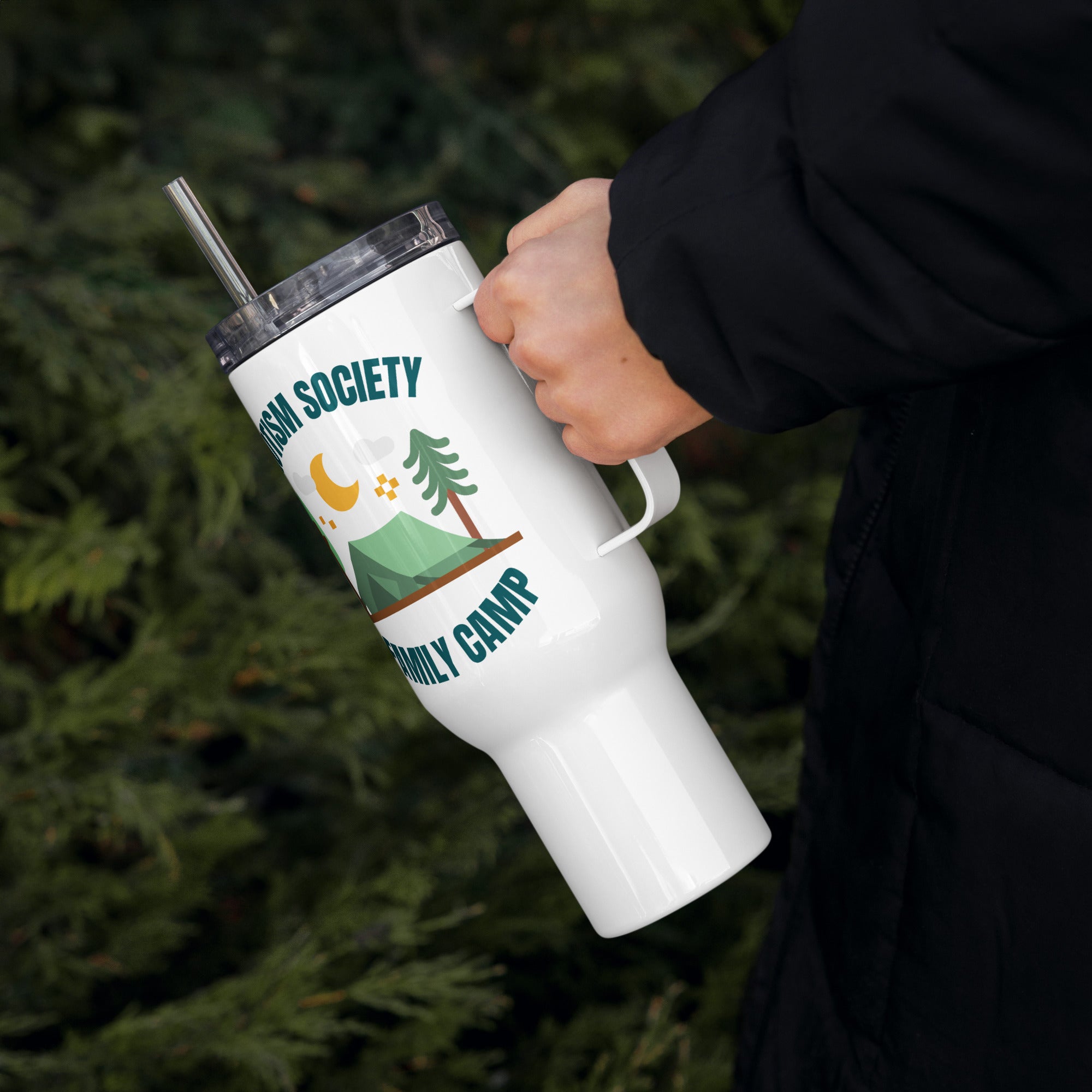 Family Camp Travel Mug 40oz | Autism Society San Diego
