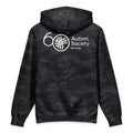 ASSD 60th Logo Heavyweight Hoodie in Black Camo | Autism Society San Diego