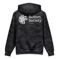 ASSD Essential Logo Heavyweight Hoodie in Black Camo | Autism Society San Diego