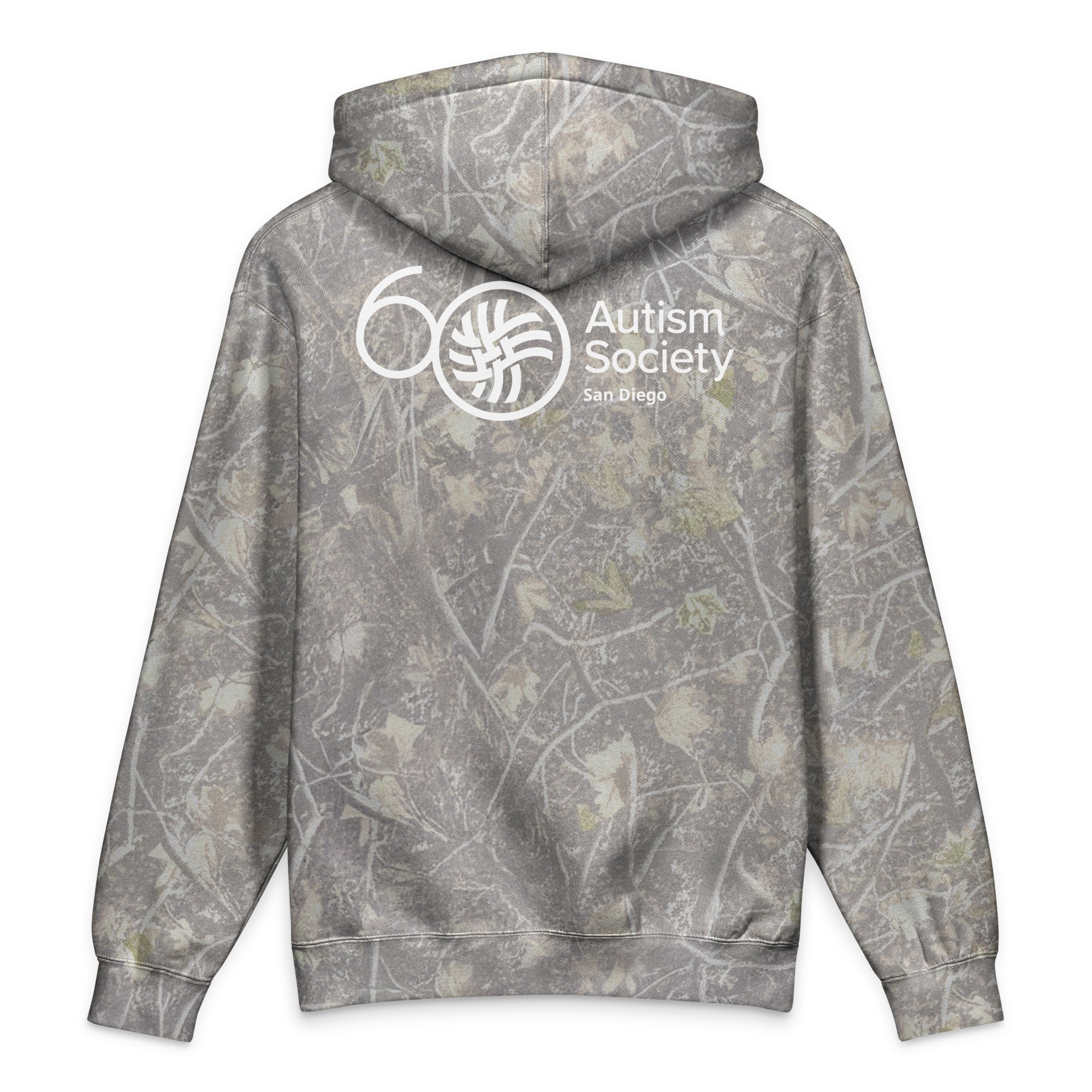 ASSD 60th Logo Heavyweight Hoodie in Deadwood Tree Camo | Autism Society San Diego