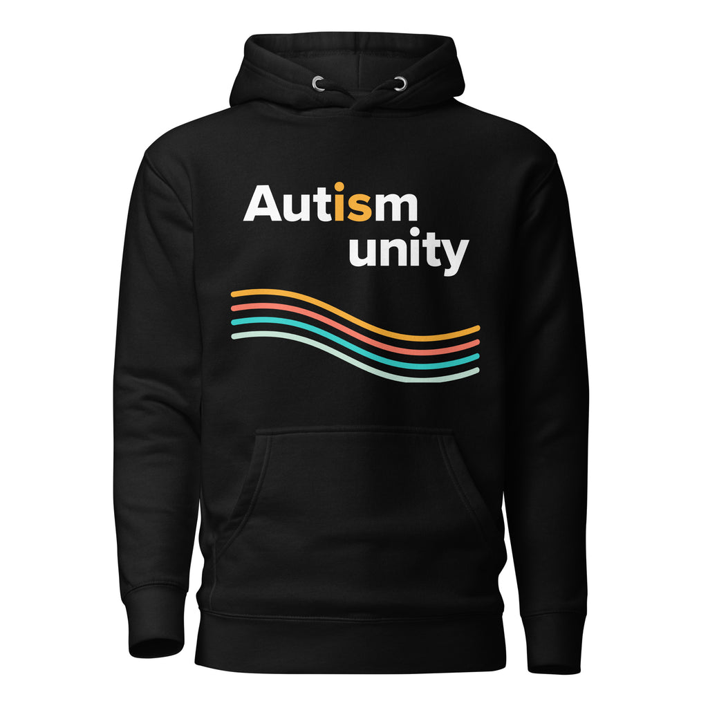 Autism Is Unity Unisex Hoodie in Black | Autism Society San Diego