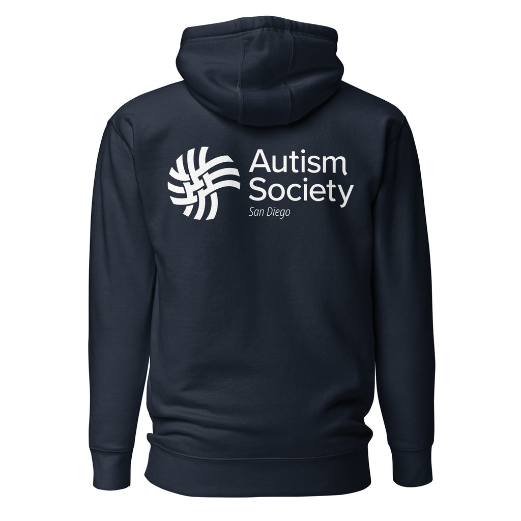 ASSD Essential Logo Unisex Hoodie in Navy Blazer | Autism Society San Diego