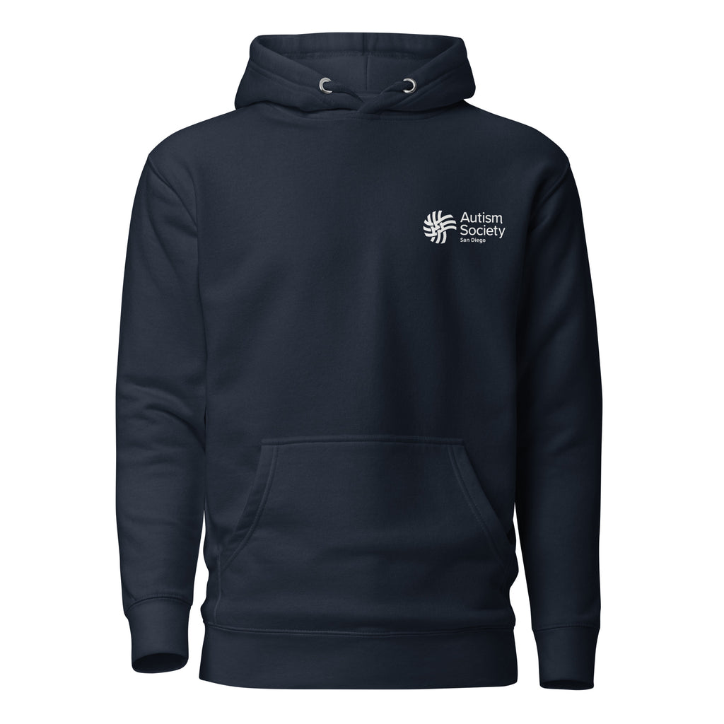 ASSD Essential Logo Unisex Hoodie in Navy Blazer | Autism Society San Diego