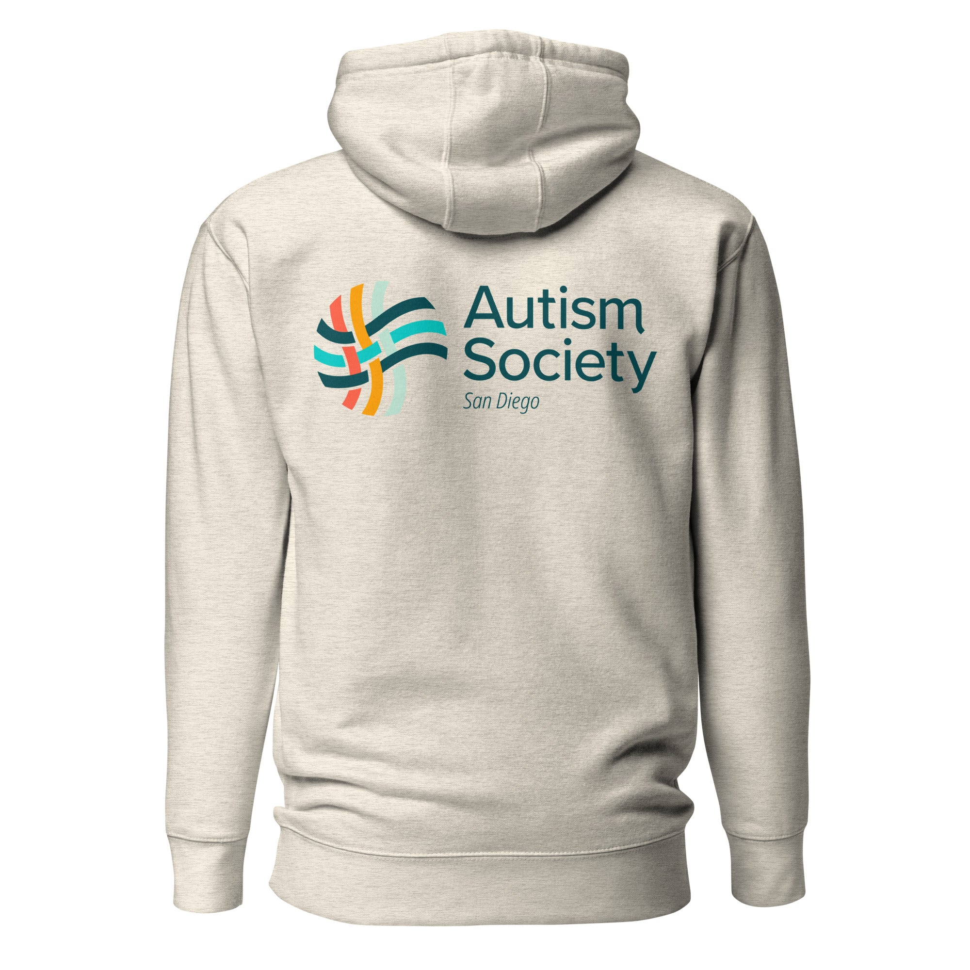 Family Camp Unisex Hoodie in Oatmeal Heather | Autism Society San Diego
