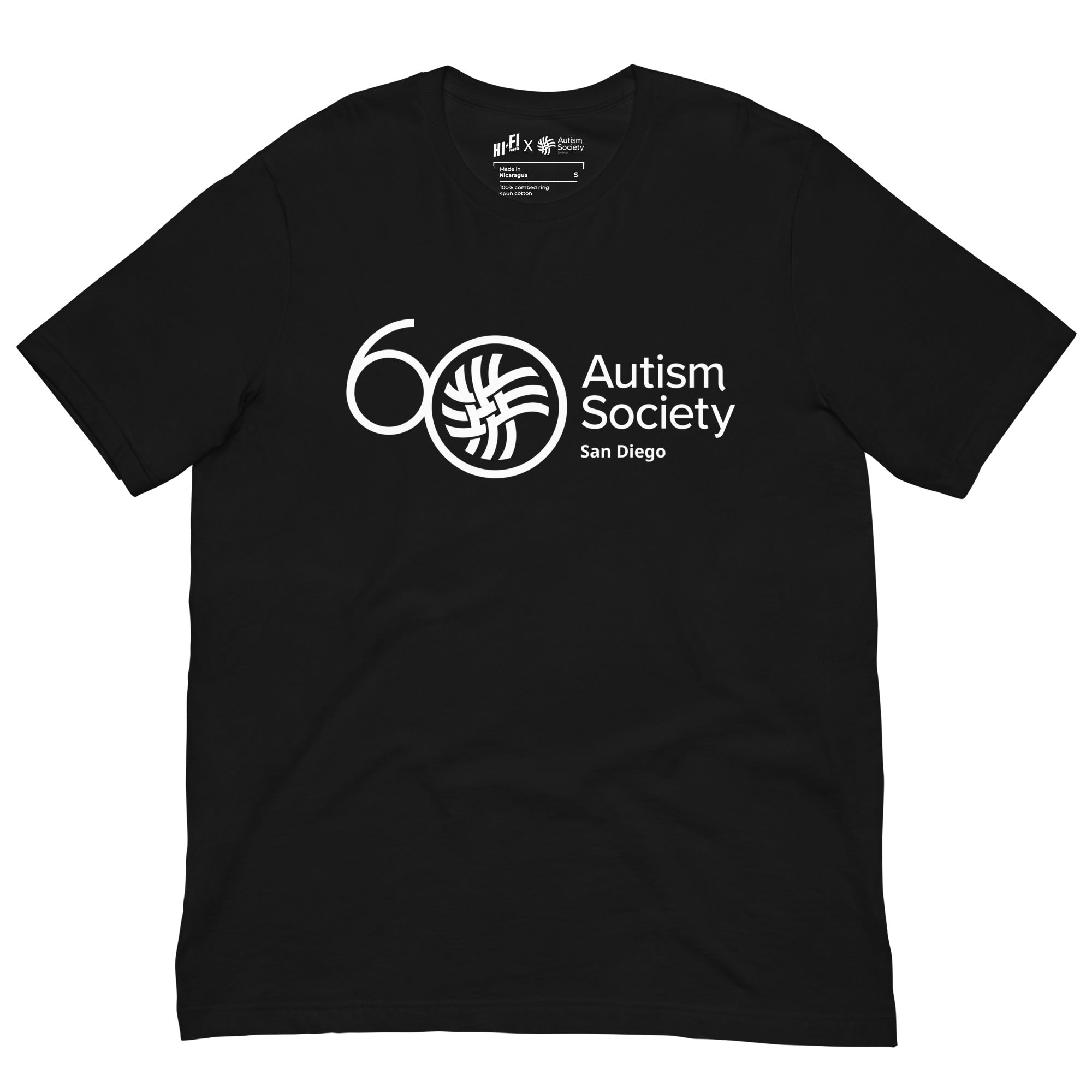 ASSD 60th Logo Tee in Black | Autism Society San Diego